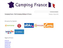 Tablet Screenshot of campingfrance.org.uk